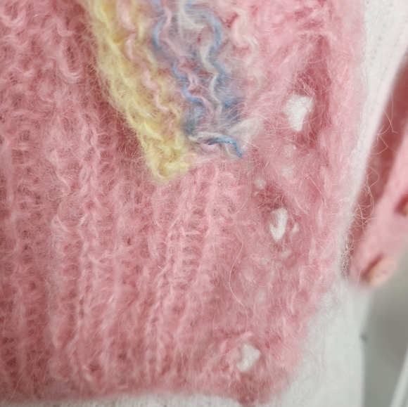 60s Pastel Mohair Cardigan Sweater Vest - Picture 7 of 13